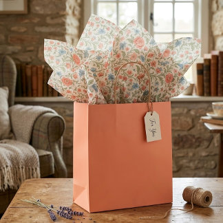 Classy English Shabby Chic Floral Art Pattern Tissue Paper