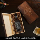 Classy Engraved Wooden Liquor Bottle Gift Box