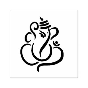 Classy Ethnic Ganesha Indian God Drawing Rubber Stamp
