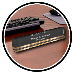 Classy Executive Desk Plaque Nameplate