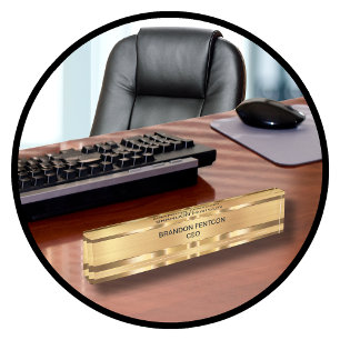 Classy Executive Gift Name Plate Monogram