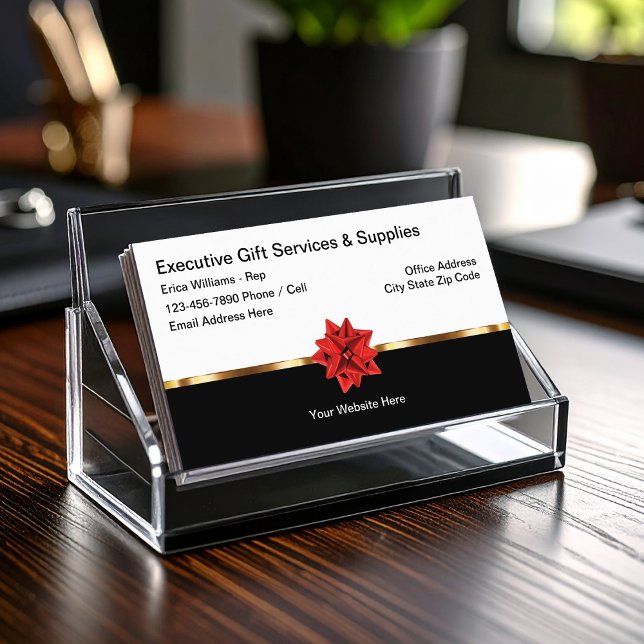 Classy Executive Gift Services Business Cards (Creator Uploaded)