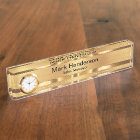 Classy Executive Gold Tone Gift Desk Name Plate