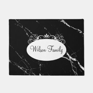 Classy Family Name Monogram Home Welcome Mats