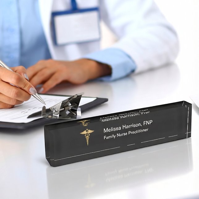 Classy Family Nurse Practitioner Desk Nameplates (Creator Uploaded)