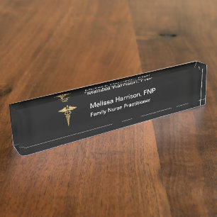 Classy Family Nurse Practitioner Desk Nameplates
