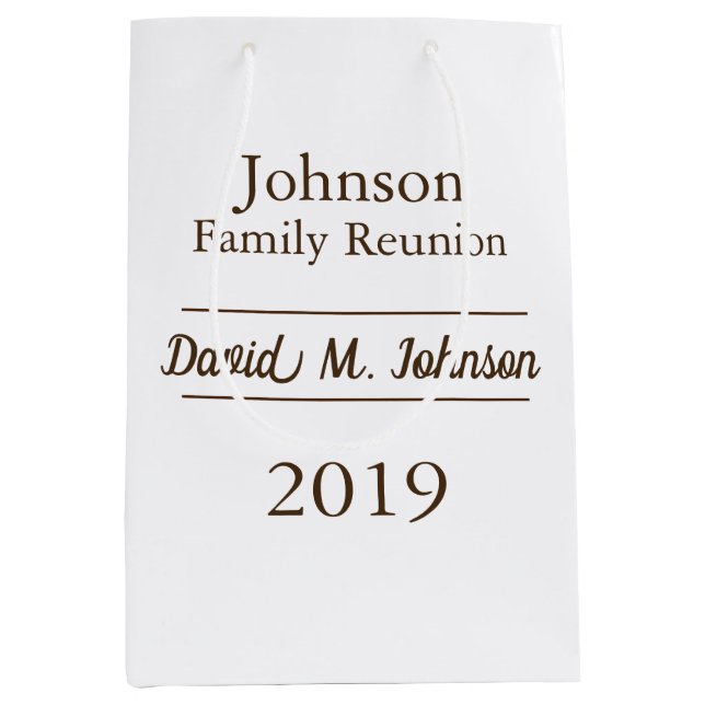 Classy Family Reunion Name Bags (Front)