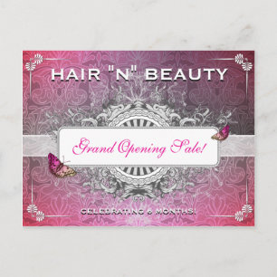 Classy Fancy Flourish Salon Sale Postcard Mailer
