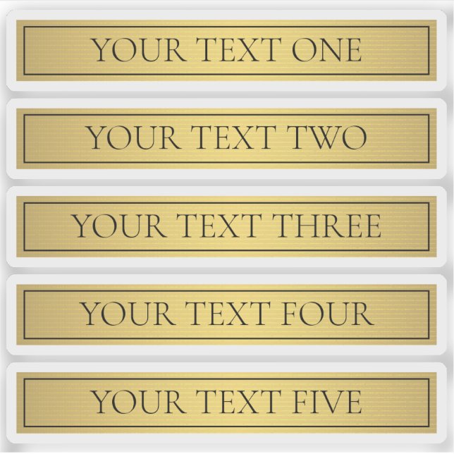 Classy Faux Gold with Black Text (Front)