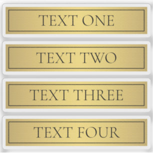 Classy Faux Gold with Black Text