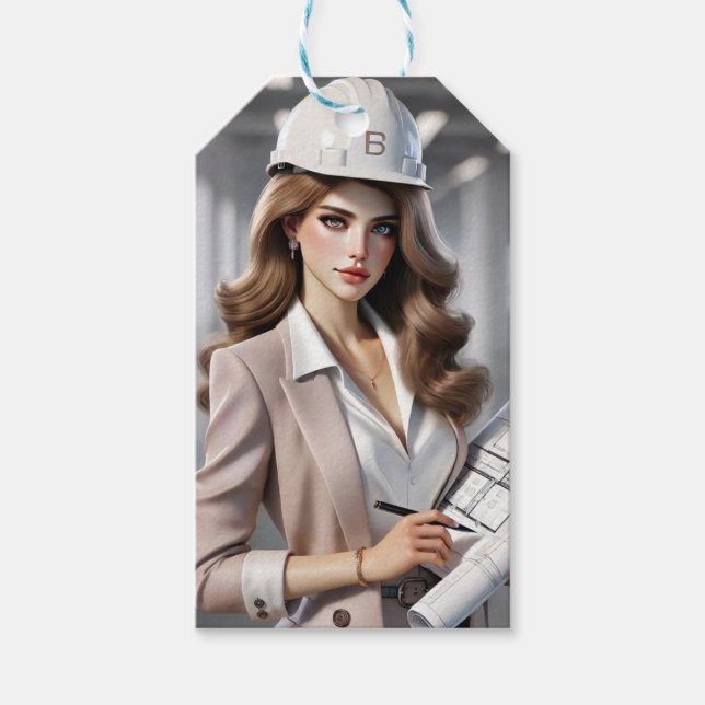 Classy Female Design" Gift Tags (Front)