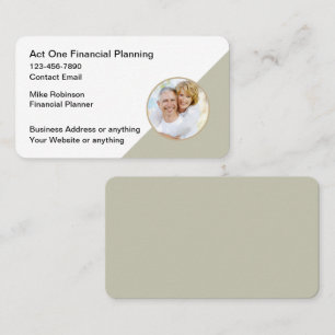 Classy Financial Planner Business Cards
