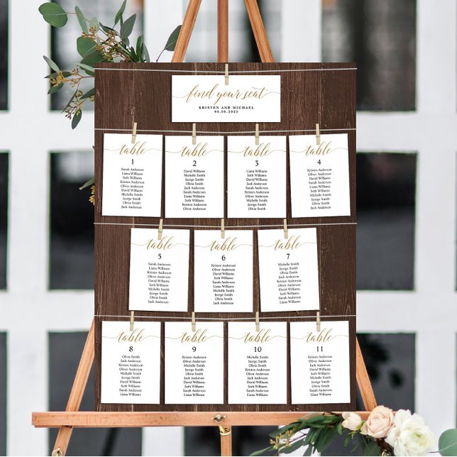 Classy Find Your Seat Wedding Seating Chart Card (Creator Uploaded)