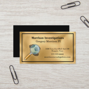 Classy Fingerprints Private Investigation  Business Card