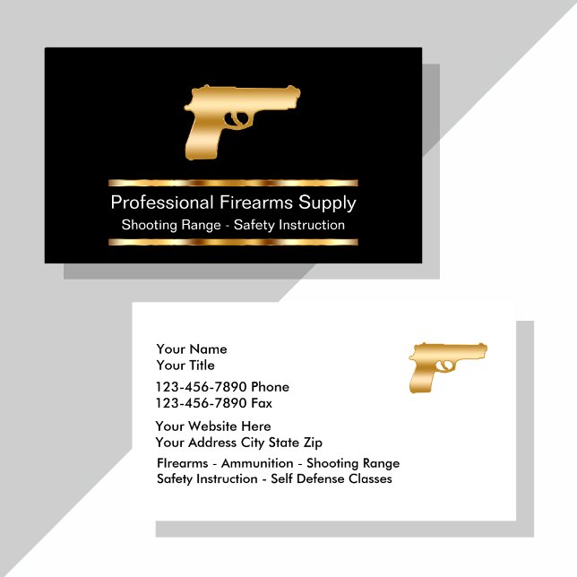 Classy Firearms Business Cards (Creator Uploaded)