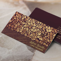 Classy Firewood Civil Engineer Business Card