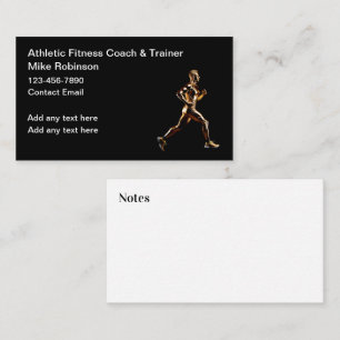 Classy Fitness Coach or Athletic Trainer Business Card