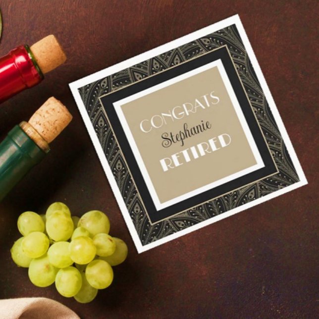 Classy Flair! Retirement party napkins (Creator Uploaded)