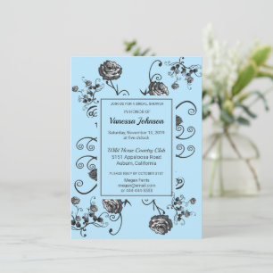 Classy Floral Bridal Shower Invitation