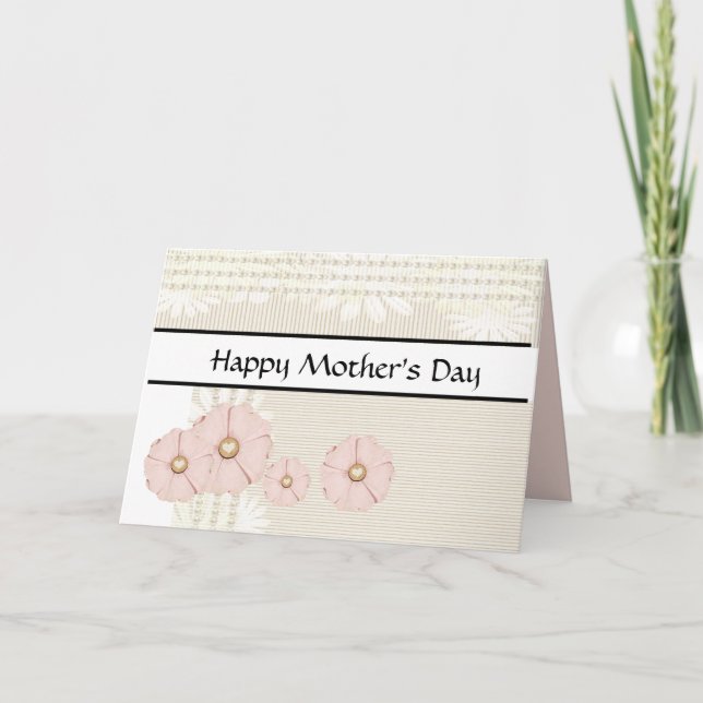 Classy Floral Mother's Day Card with Message  (Front)