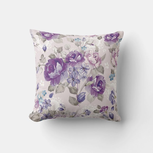 Classy Floral Pattern Cushion (Front)