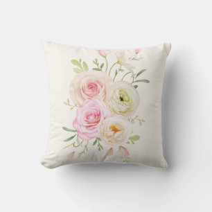 Classy Floral Pattern Throw Pillow