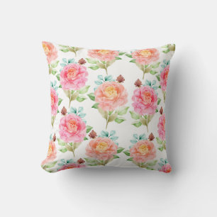 Classy Floral Pattern Throw Pillow
