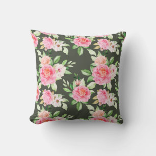 Classy Floral Pattern Throw Pillow