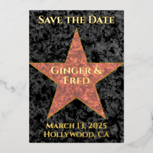 Classy Foil Hollywood Star Save the Date