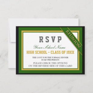 Classy Formal Class Reunion RSVP Card