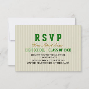 Classy Formal Class Reunion RSVP Card