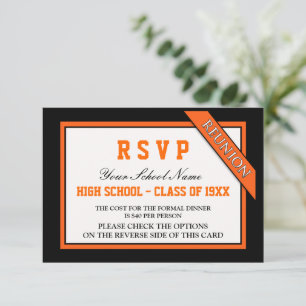 Classy Formal Class Reunion RSVP Card