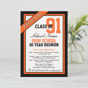 Classy Formal High School Reunion Invitation