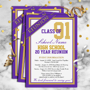 Classy Formal High School Reunion Invitation