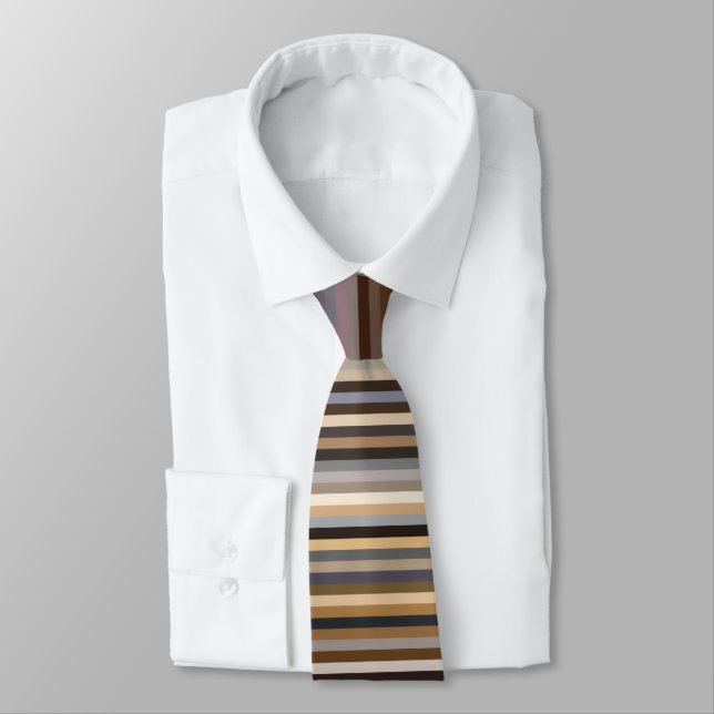 Classy Formal Stripes Tie (Tied)