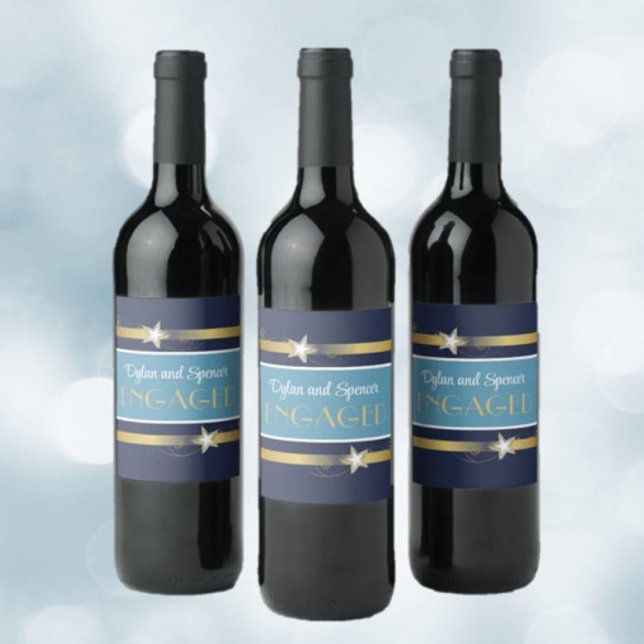 Classy, fun Engagement party  Wine Label (Creator Uploaded)