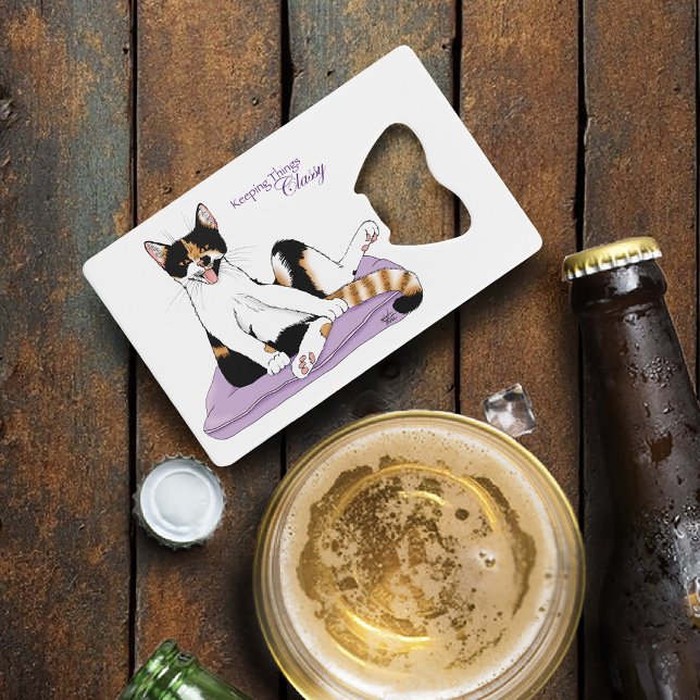 Classy Funny Calico Cat Purple (Creator Uploaded)