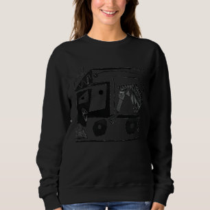 Classy Garbage Truck Cubism Sweatshirt