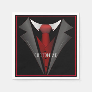 Classy Gentleman Red Tie 2 Napkin
