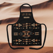 Classy Geometric Black Navajo Style Apron