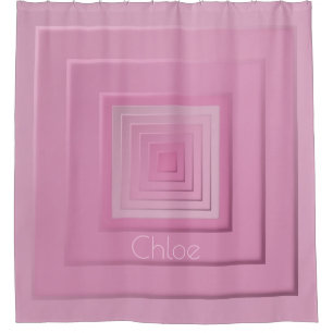 Classy Geometric Squares Shower Curtain