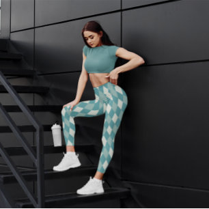 Classy Girl Green Chequered Workout Women Leggings