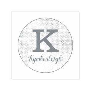 Classy Glam Diamond Texture Chic Monogram Name Self-inking Stamp