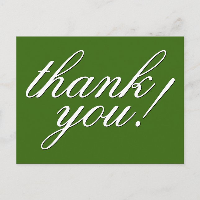 Classy, Glamourous "thank you!" Postcard (Front)