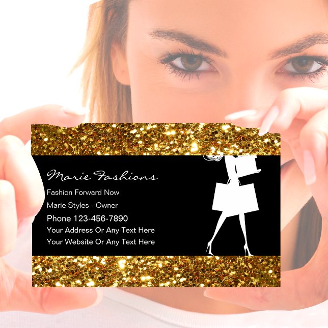 Classy Glitzy Fashion Business Cards (Creator Uploaded)