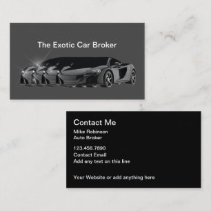 Classy Glossy Exotic Auto Broker  Business Card