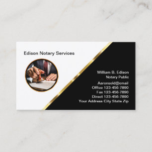 Classy Glossy Notary Public Business Card