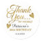 Classy Gold 30th Birthday Thank You