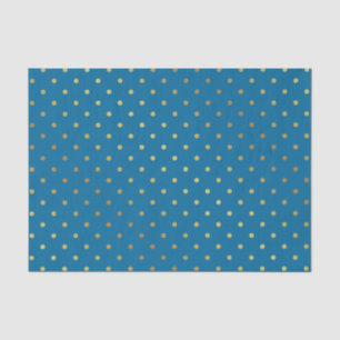 Classy Gold and Royal Blue Polka Dots Tissue Paper