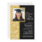 Classy Gold & Black Graduation Invitation Photo